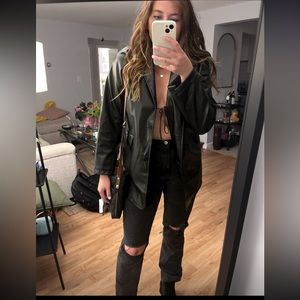 Faux Leather Jacket